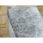 Tapis gris en soie noué à la main de conception unique 1 pi 11 po x 3 pi Bettine