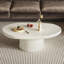 Table basse ovale blanc crème
