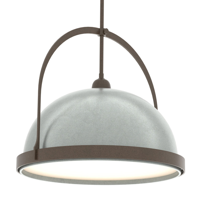 Atlas 1 - Light Single Dome Pendant, 22.3" - 67.3", Bronze, Vintage Platinum