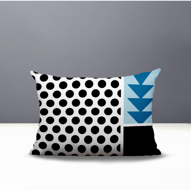Oreiller rectangulaire réversible intérieur / extérieur Snazzy, Rectangulaire H 18 po x l 25 po, Turquoise