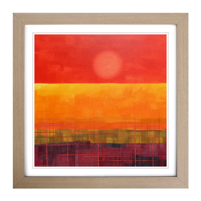 Japanese Sunset Colour Field Painting No.3 - Single Picture Frame Print