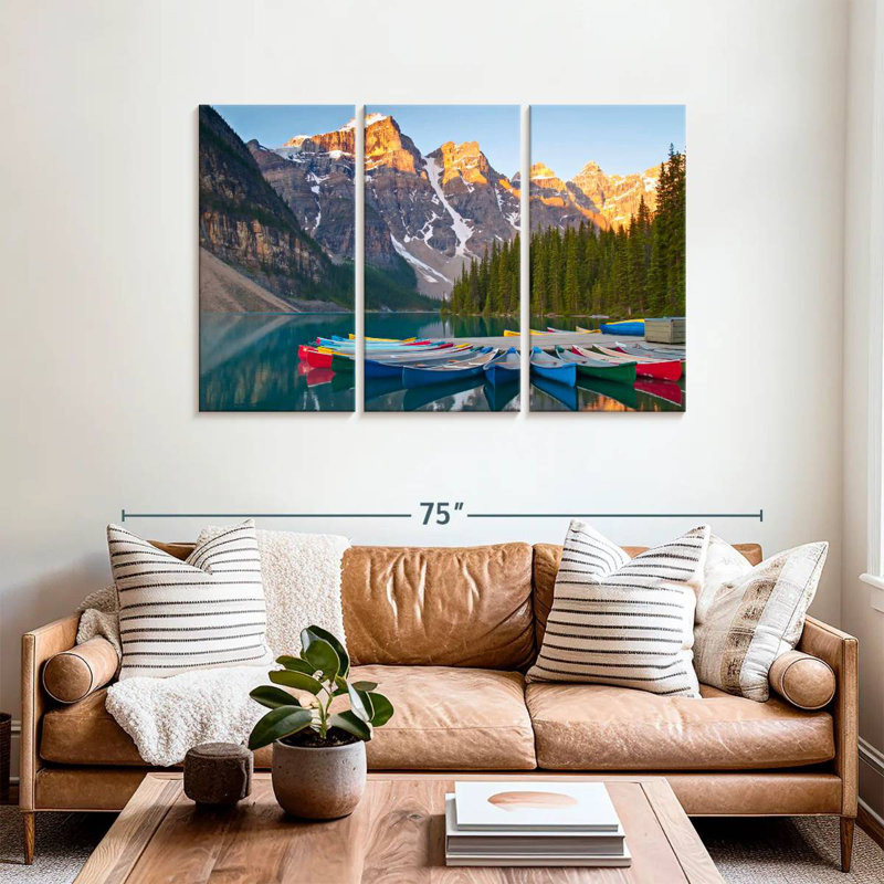 Canots Senne dans le parc national Banff, H 36 po x l 57 po