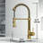 Edison 19" H 1-handle Pull-Down 2-Function Sprayer Touchless Kitchen Faucet-68838176