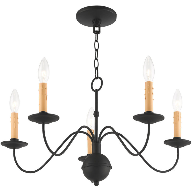 Analycia 5 - Light Steel Chandelier