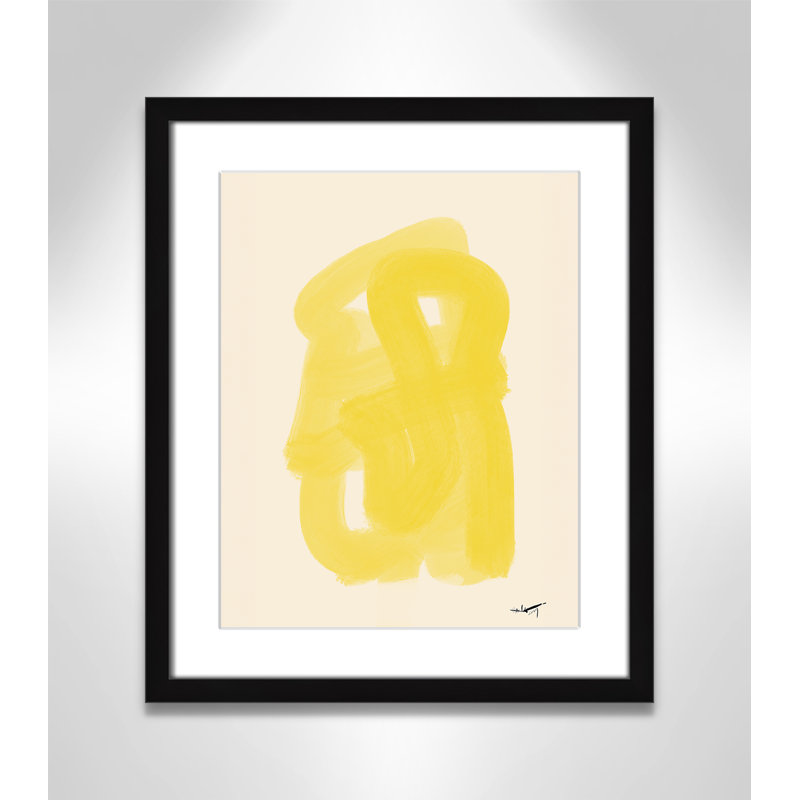 «Matin Dete Print» par N.Atelier, H 19 po x l 16 po x P 1,25 po, Reproduction encadrée noire avec passe-partout