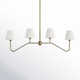Lane 4 - Light Metal Dimmable Linear Chandelier