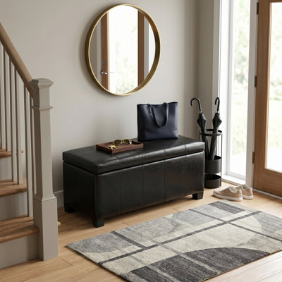 Repose-pieds rectangulaire avec rangement relevable Dover