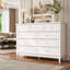 Commode de rangement à 9 tiroirs de 140 cm de large avec glissières métalliques et trousse anti-basculement-983245025