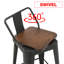 Ensemble de 4 tabourets de bar et de comptoir pivotants Tauber-1093539024-1093539026