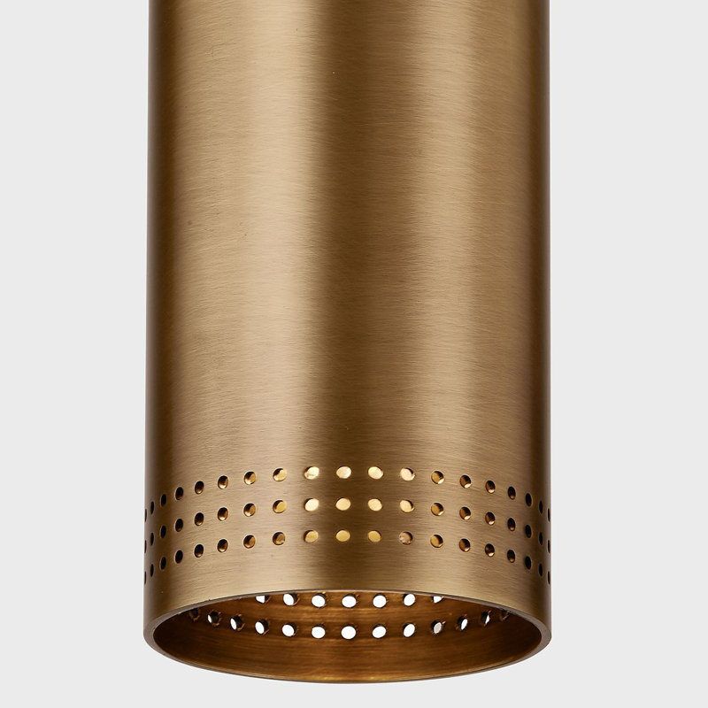 Berg 1 Light Flush Mount, Patina Brass