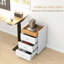 Rangement de bureau blanc à 3 tiroirs - avec plateau amovible, augmente les tiroirs d'armoires de bureau