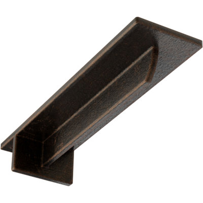 3"W x 12"D x 2"H Heaton Hidden Support Steel Bracket w/ 8" Support Depth, Antiqued Bronze