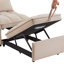 Canapé-lit simple capitonné avec dossier réglable et coussins, méridienne convertible-990280116