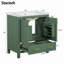 Meuble-lavabo de 30 po avec lavabo simple, lavabo sous le comptoir, armoire de rangement pour la salle de bain avec 2 portes et un tiroir, fermeture en douceur, rangement multifonctionnel