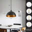 Ensemble de 2 luminaires suspendus industriels noirs enfichables