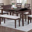 Table de salle à manger moderne avec tiroirs en bois de noyer-872872337