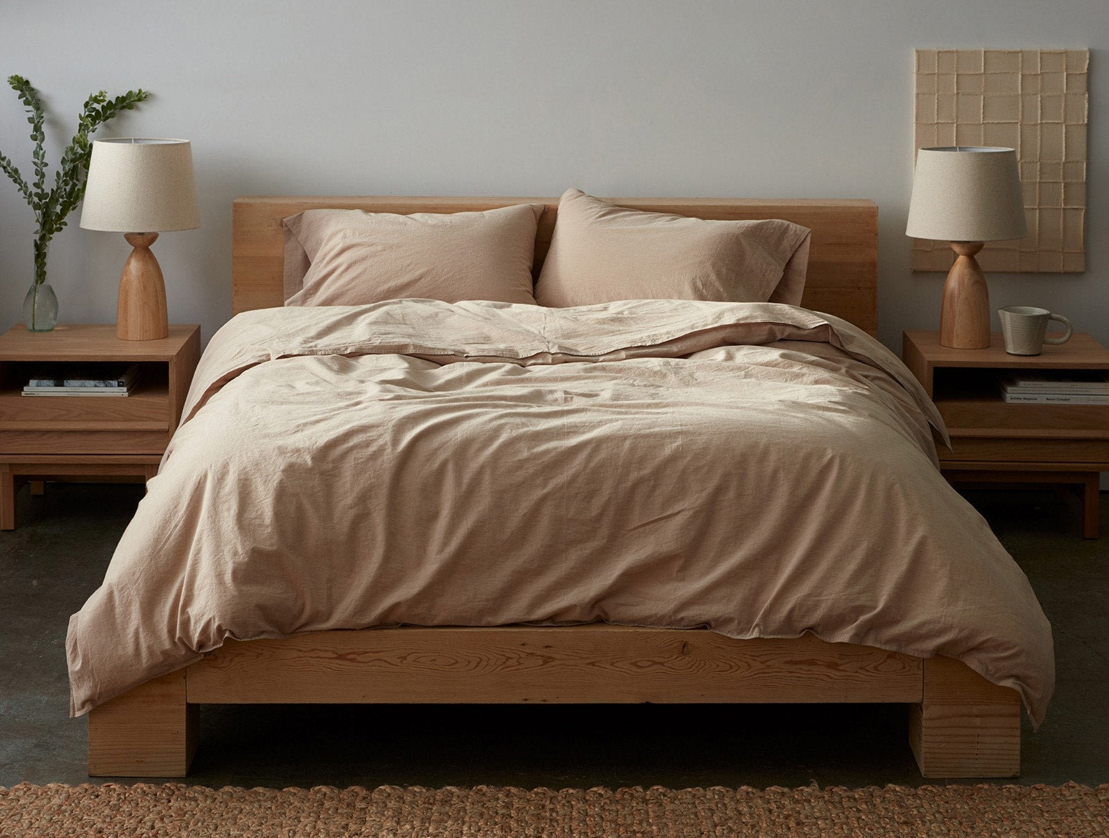 Organic Cotton Duvet Cover Set, Full/Queen Duvet Cover, Hazel Chambray