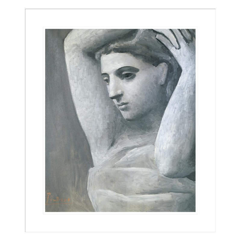 «Bust of a Woman Arms Raised Dinard Summer» par Pablo Picasso, impression giclée encadrée, H 27,21 po x l 23,5 po