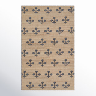 Tapis bleu en laine tissé à la main Erin Gates par Momeni Orchard Bloom