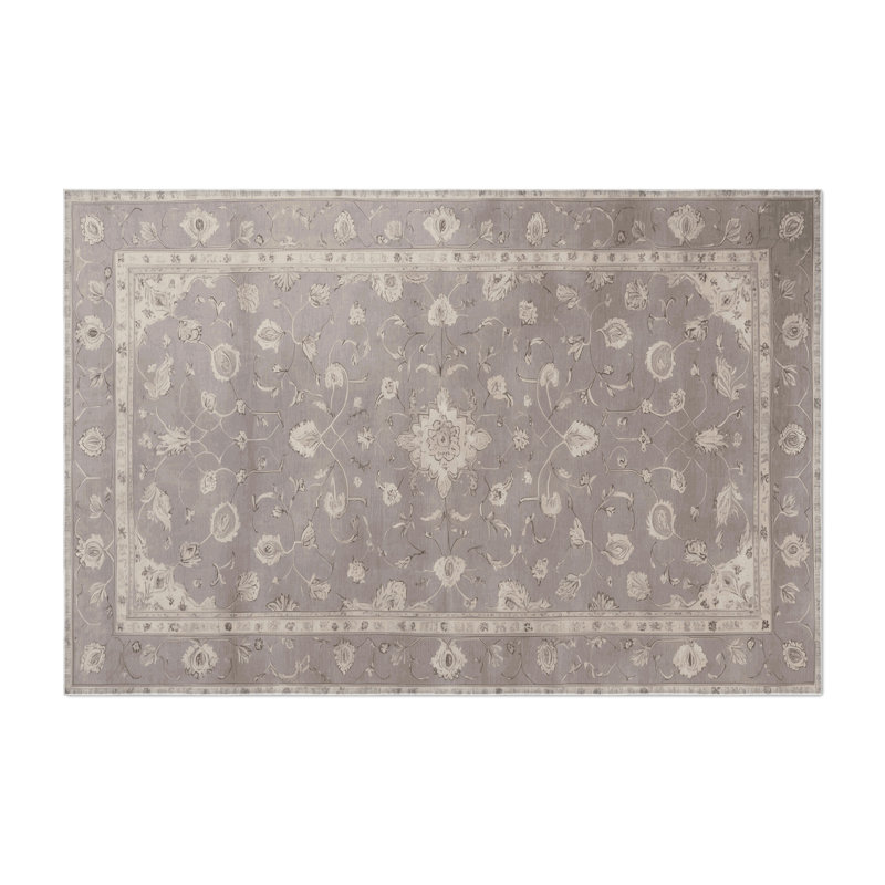 Tapis gris d'intérieur et d'extérieur Tabriz, Rectangulaire 3 pi x 5 pi
