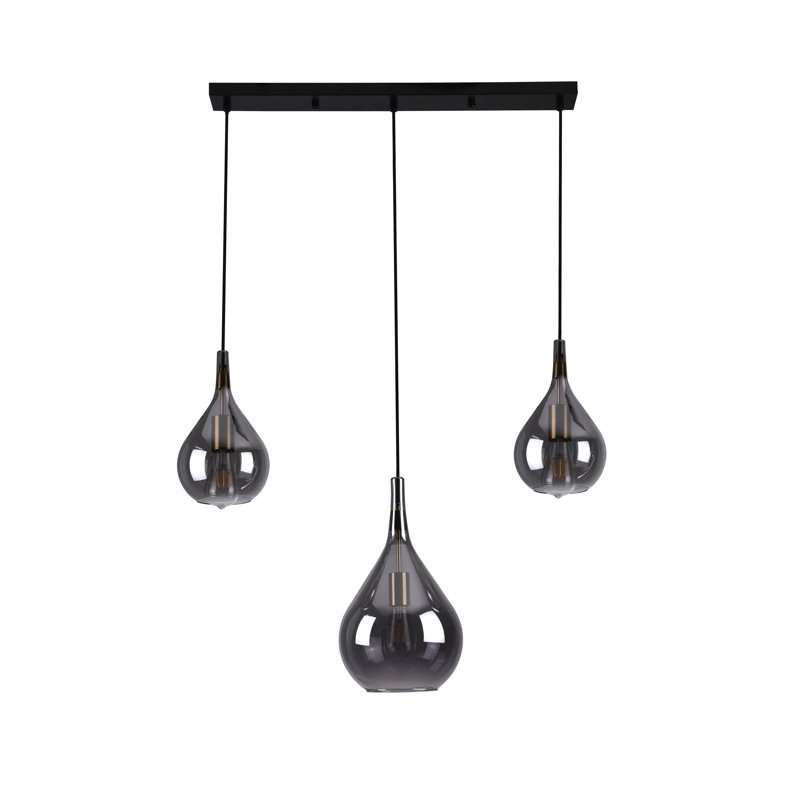Dabrielle 3 - Light Polished Chrome Teardrop Pendant
