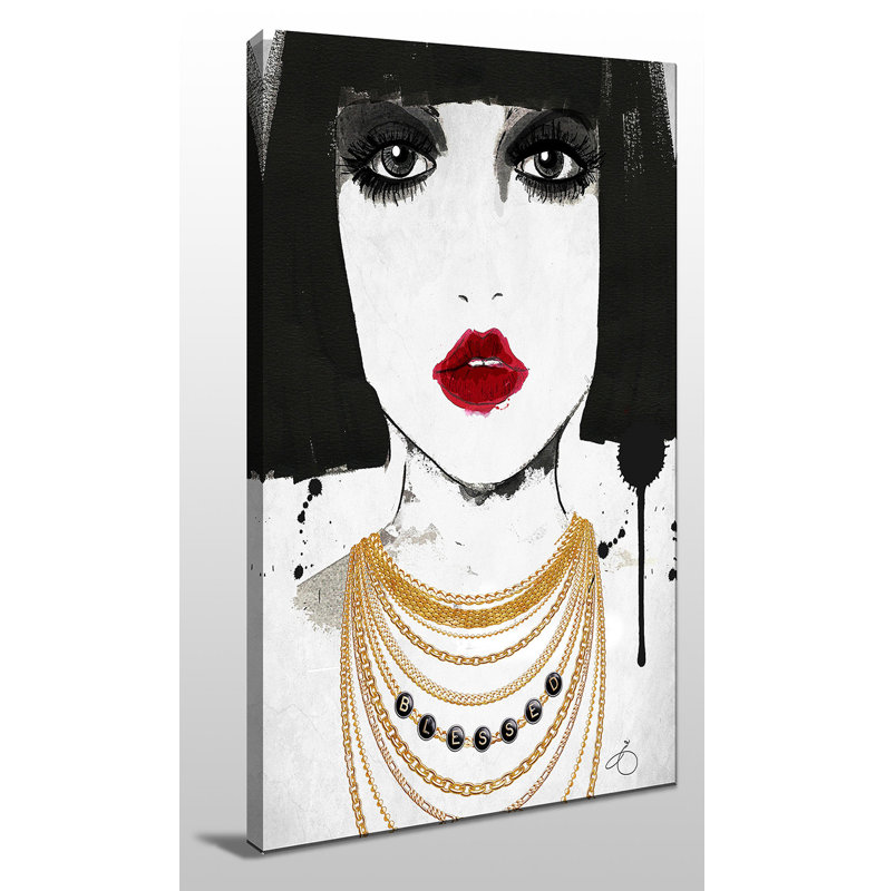 "Blessed Print" par Jodi, impression sur toile, H 30 po x l 18 po x P 1 po, Toile tendue