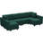 Buckleton 116.6'' Wide Tufted Velvet Sectional Sofa Reversible Modular Couch with Storage Ottoman-1803485982