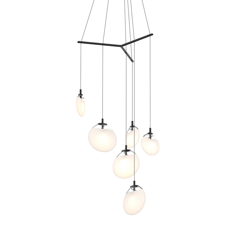 Luminaire suspendu à 3 lumières DEL Cantina, Blanc coulé