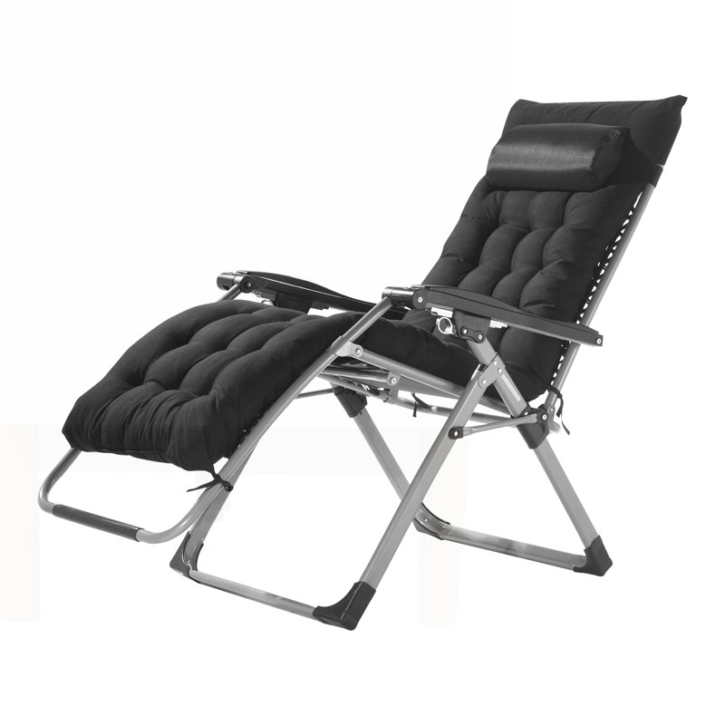 Fauteuil inclinable 26 pouces Zero Gravity pour une utilisation intérieure et extérieure, un support robuste et une détente confortable