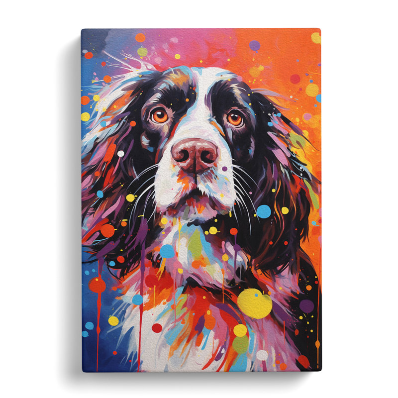 English Springer Spaniel Expressionism No.2 - Wrapped Canvas, 60cm H x 40cm W x 3cm D