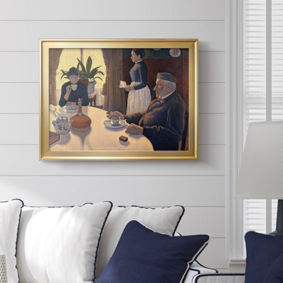The Dining Room (Breakfast / Le Petit Déjeuner)-Paul Signac-Framed Gallery Wrapped Canvas-1886–1887