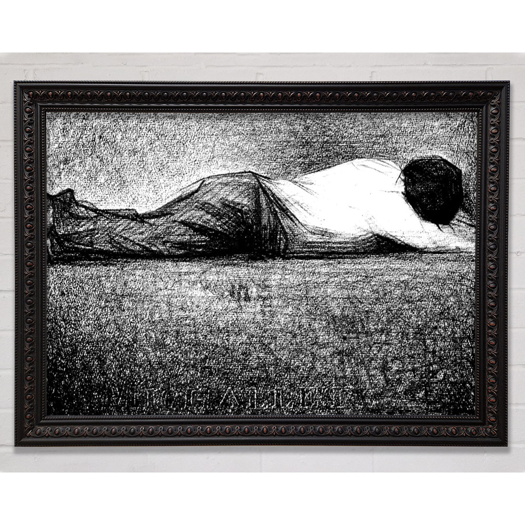 Seurat Mann schlafend - Druck