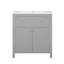 Meuble-lavabo sur pied simple 30 po avec comptoir en céramique