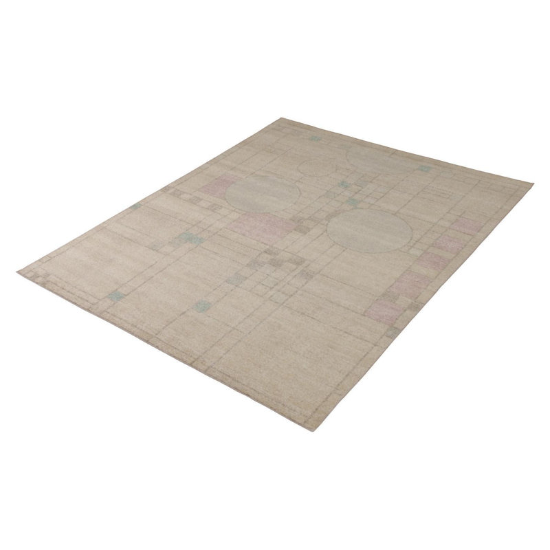 Distressed Homage Wool Geometric Area Rug, Rectangle 12' x 18'