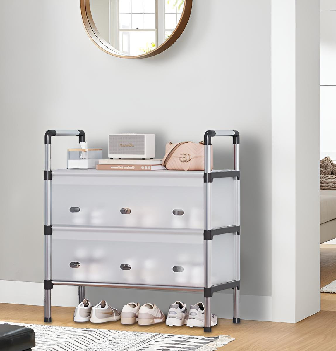 Rebrilliant Simple Shoe Rack For Home Use, Dustproof Multi-Layer Shoe ...