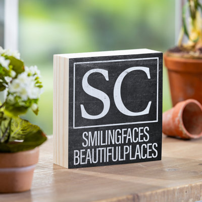 State Wooden Plock South Carolina 6x6"