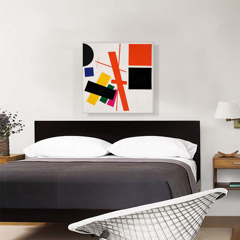 «Suprematism Nonobjective Composition» par Kazmir Malevich, reproduction d'art sur toile tendue