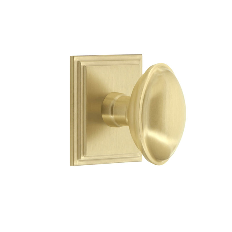 Rosette Grandeur Carré avec bouton Eden Prairie, Laiton satiné, 2.75"
