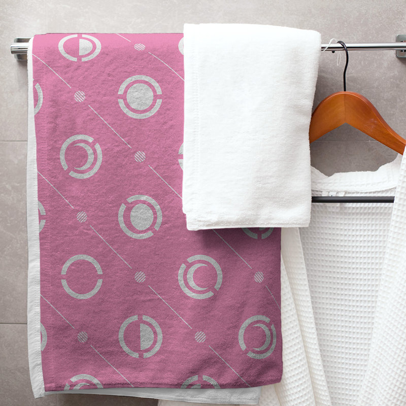 Skeffingt Bath Towel, Dark Pink/Light Gray