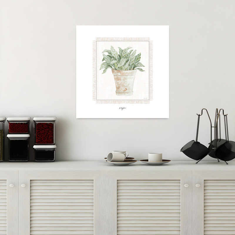 Fresh Sage Contemporary Art, 18" H x 18" W