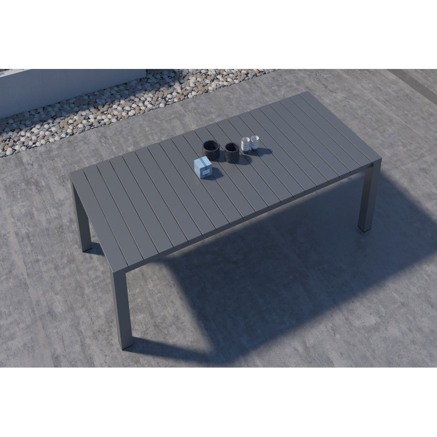 Amazonia Outdoor Patio Ammelie Aluminum Rectangular Dining Table