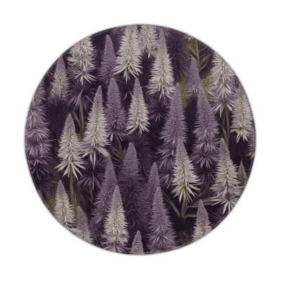 Tapis d'intérieur et d'extérieur mauve Botanical