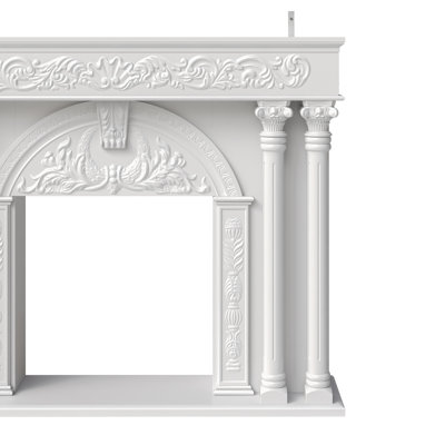 55'' W Electric Fireplace Mantel Without Insert