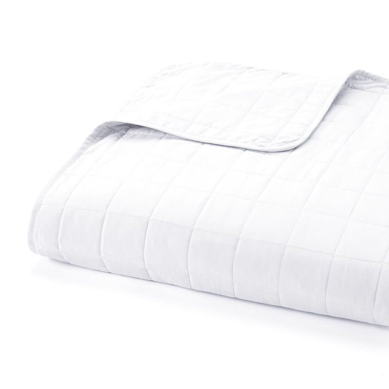 White Twin Microfiber Quilt Set with Pillow Sham