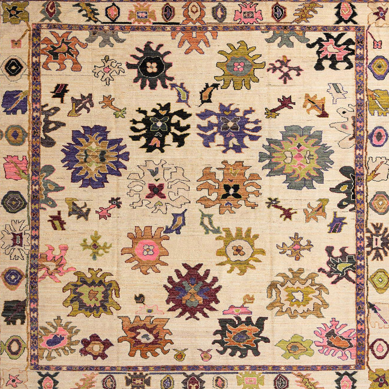 Abstract Indoor Rug, Square 5'