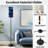  68.5" Standing Floor Lamp dark blue gold foil constellations stars clouds Dimmable Metal Pole Lamp with Linen Lampshade LED Bulb Included