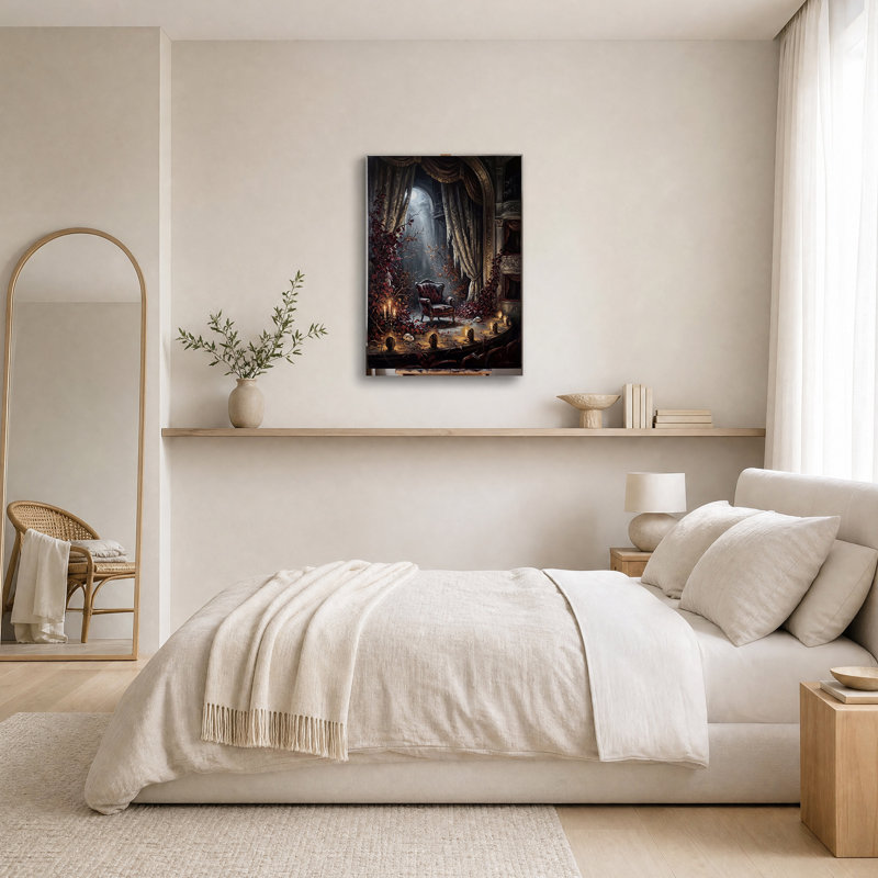 Impression sur toile fauteuil gothique Moonlit, H 24 po x l 16 po
