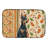 Doberman Pinscher Heirloom Fall Dish Drying Mat