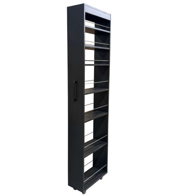 Chariot utilitaire roulant à 7 niveaux avec poignée, étagère de rangement coulissante multifonctionnelle étroite sur roulettes pour garde-manger, buanderie, petits espaces, entre réfrigérateur et comptoir