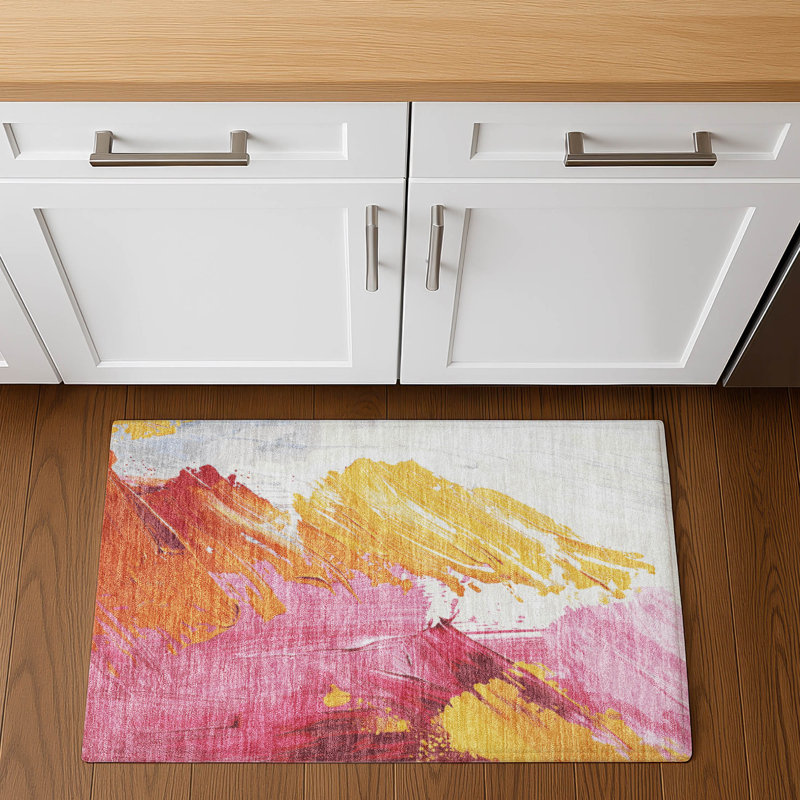 Premium Machine Washable Mayfield AMF1843 Abstract Rug, Rectangle 1'8" x 2'6"